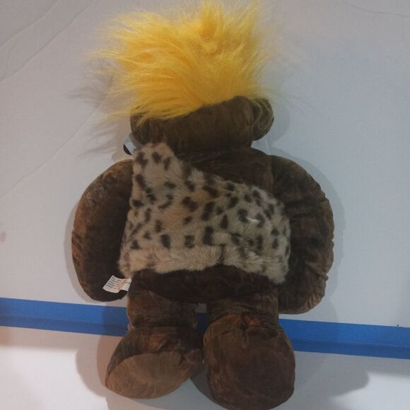 VINTAGE Rare Manimals Plush Caveman 15" Stuffed Doll Toy With Tags - Picture 5 of 8